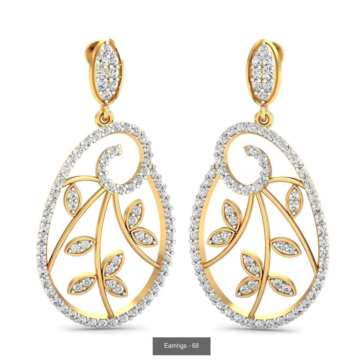 98 Earrings models 3D Model Collection_47