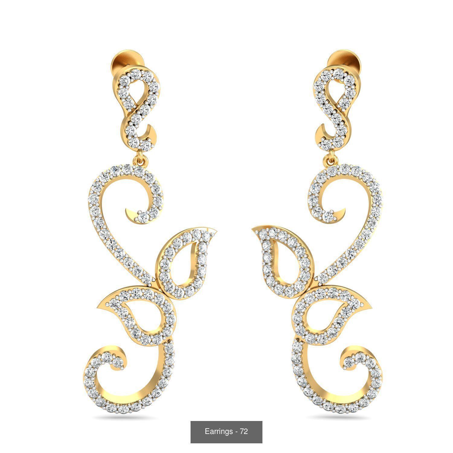 98 Earrings models 3D Model Collection_42