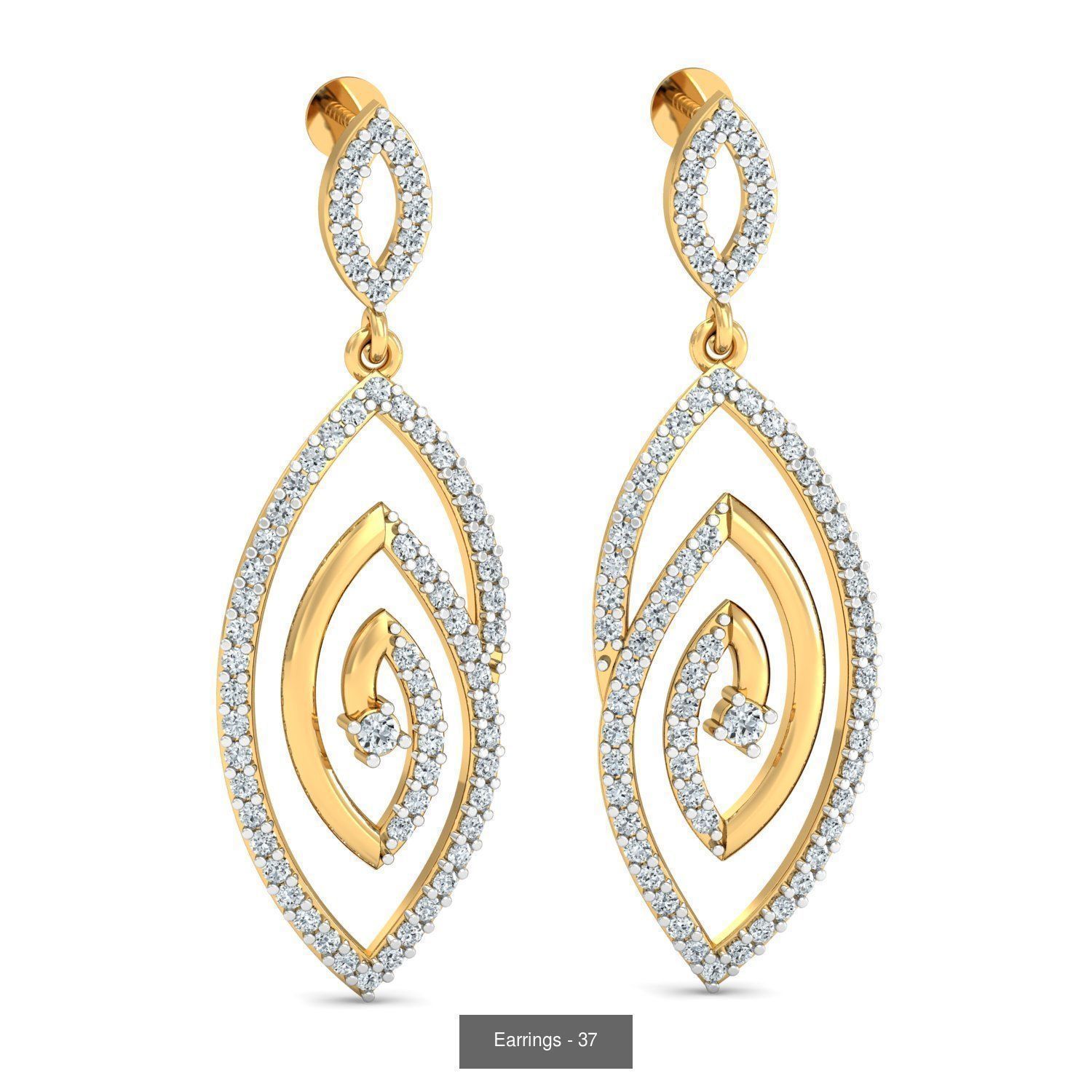 98 Earrings models 3D Model Collection_79