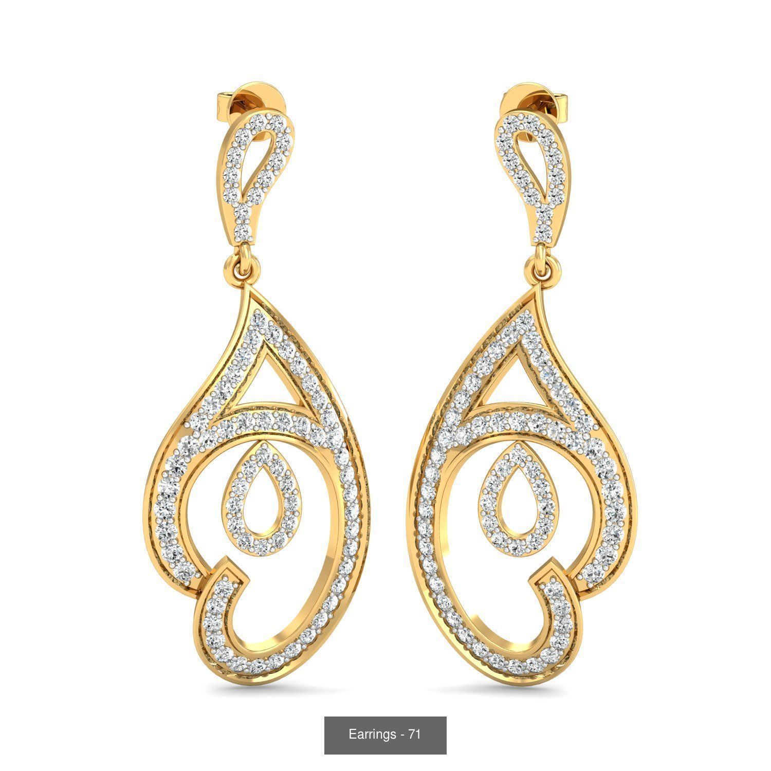 98 Earrings models 3D Model Collection_43