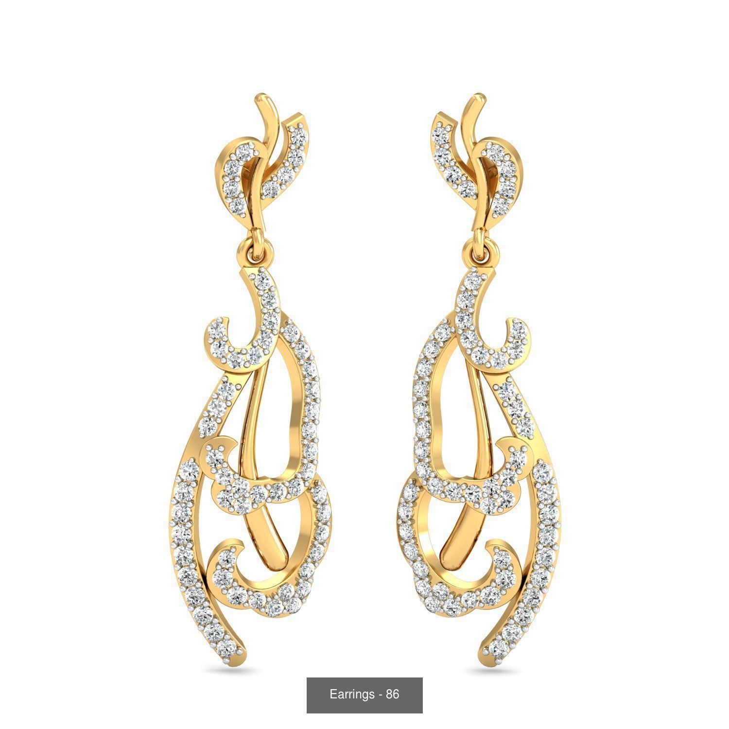 98 Earrings models 3D Model Collection_27