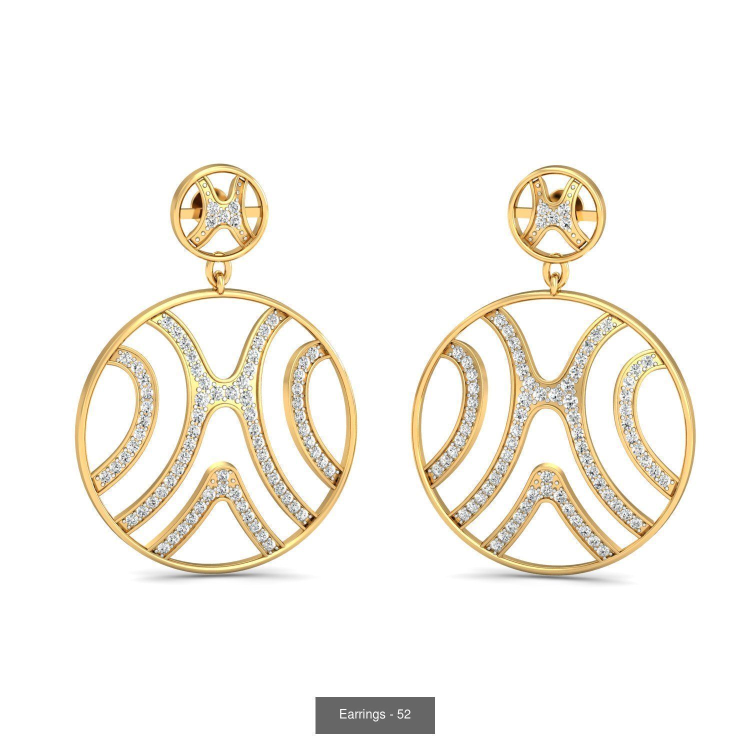 98 Earrings models 3D Model Collection_63