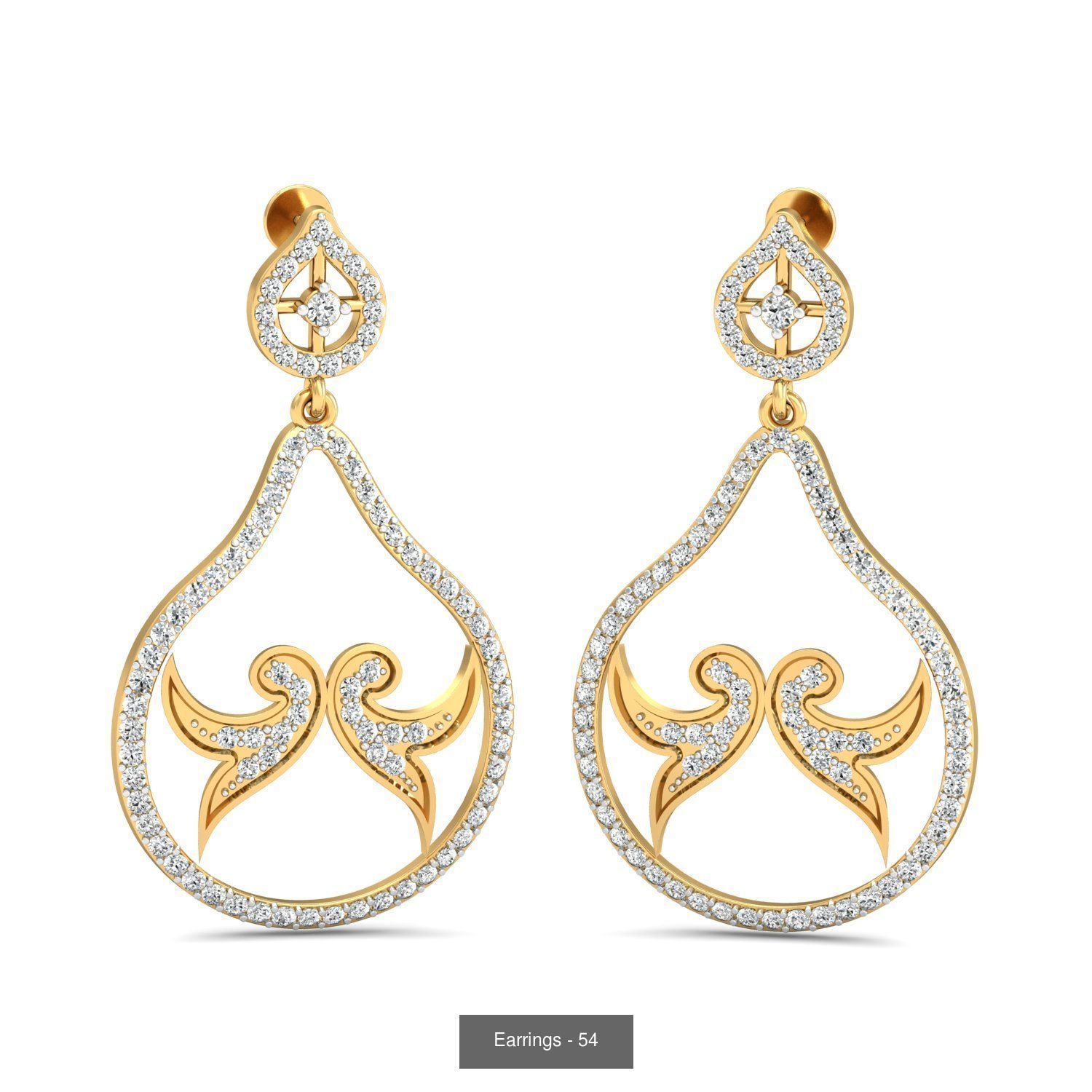 98 Earrings models 3D Model Collection_61