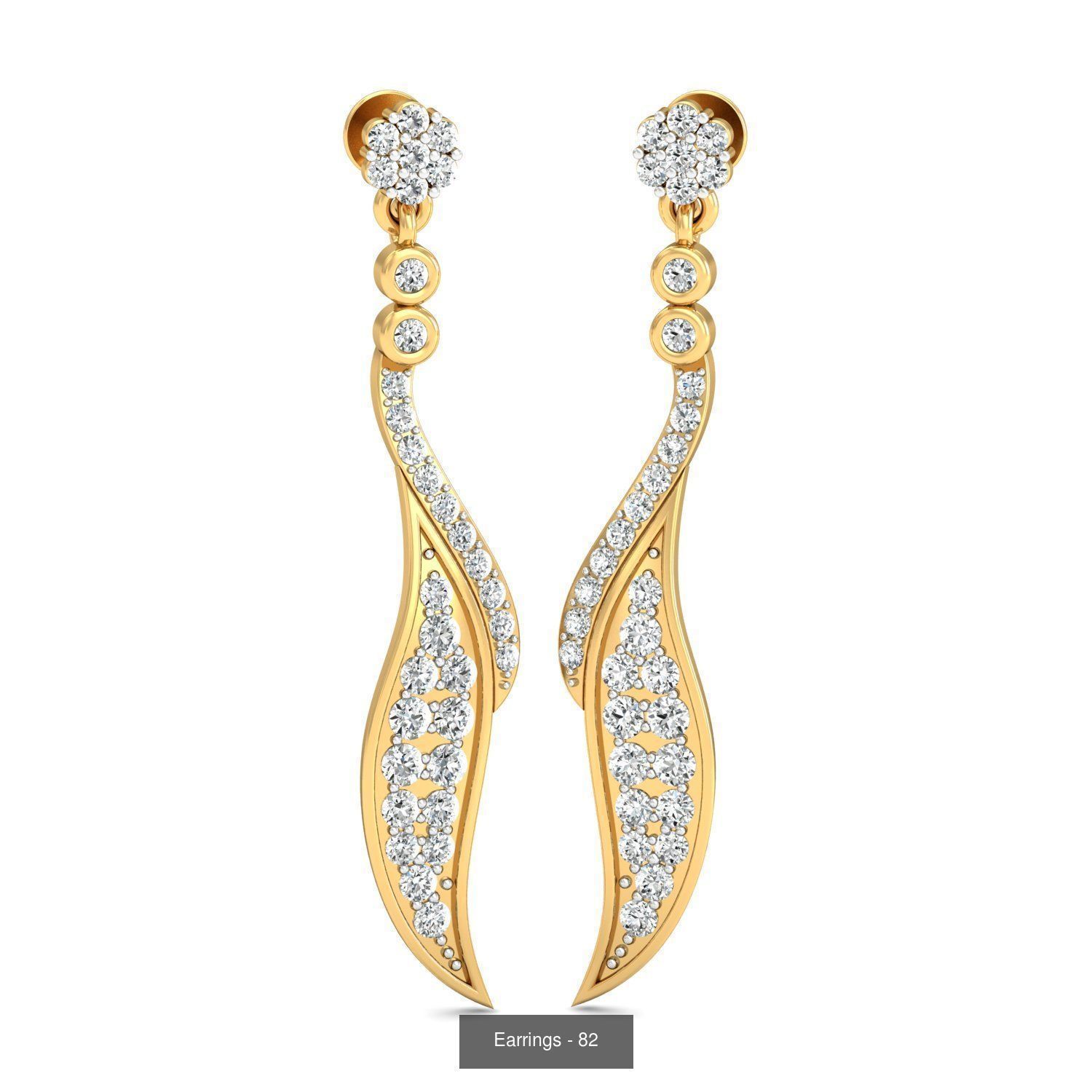 98 Earrings models 3D Model Collection_31