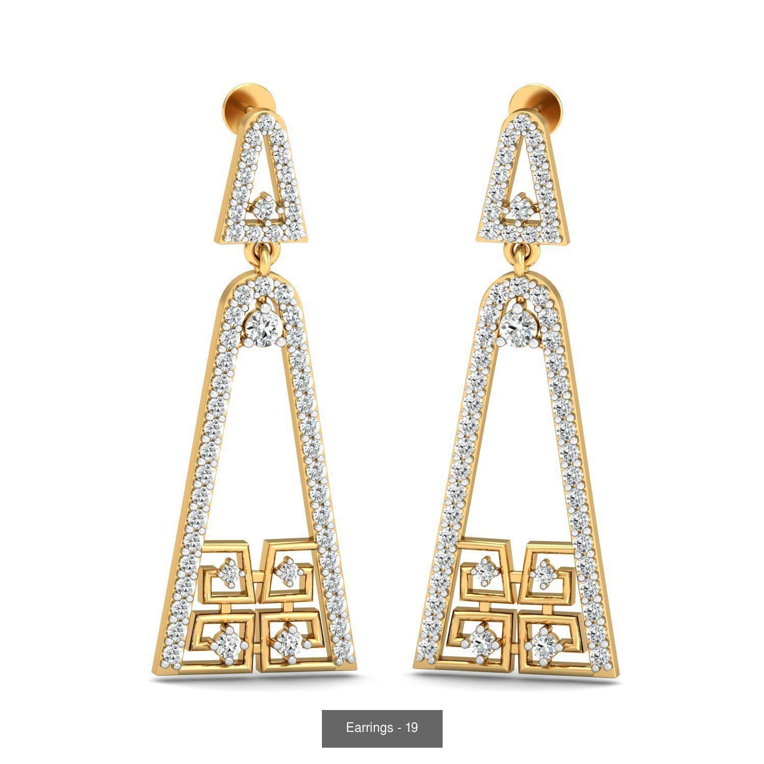 98 Earrings models 3D Model Collection_99