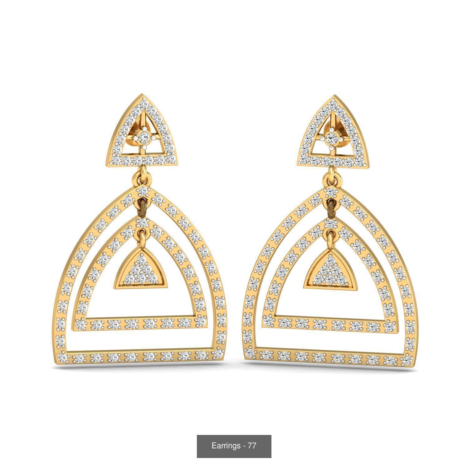 98 Earrings models 3D Model Collection_37