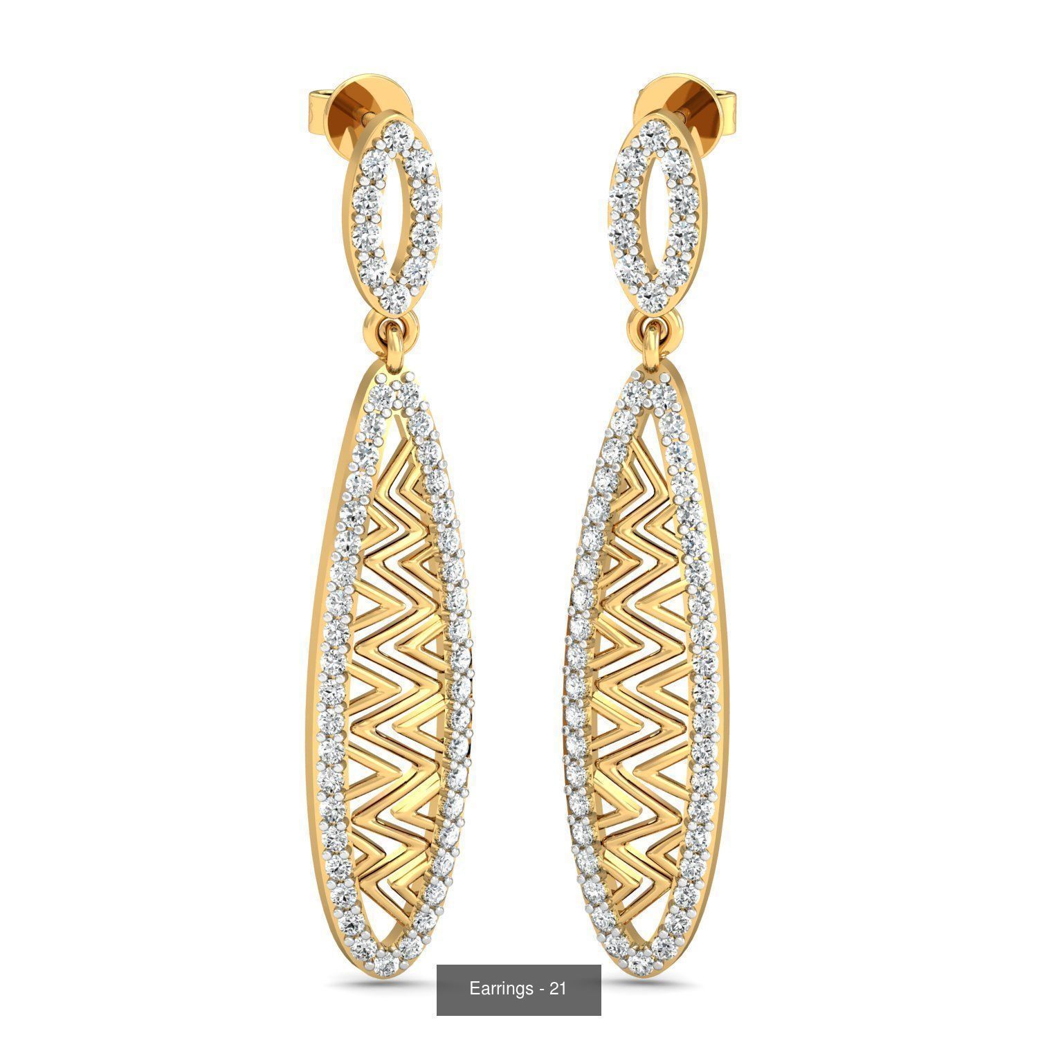 98 Earrings models 3D Model Collection_96