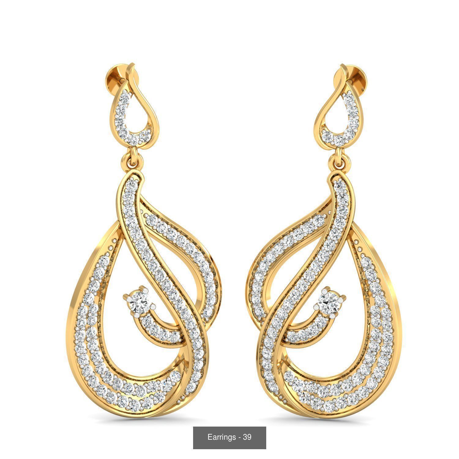 98 Earrings models 3D Model Collection_77