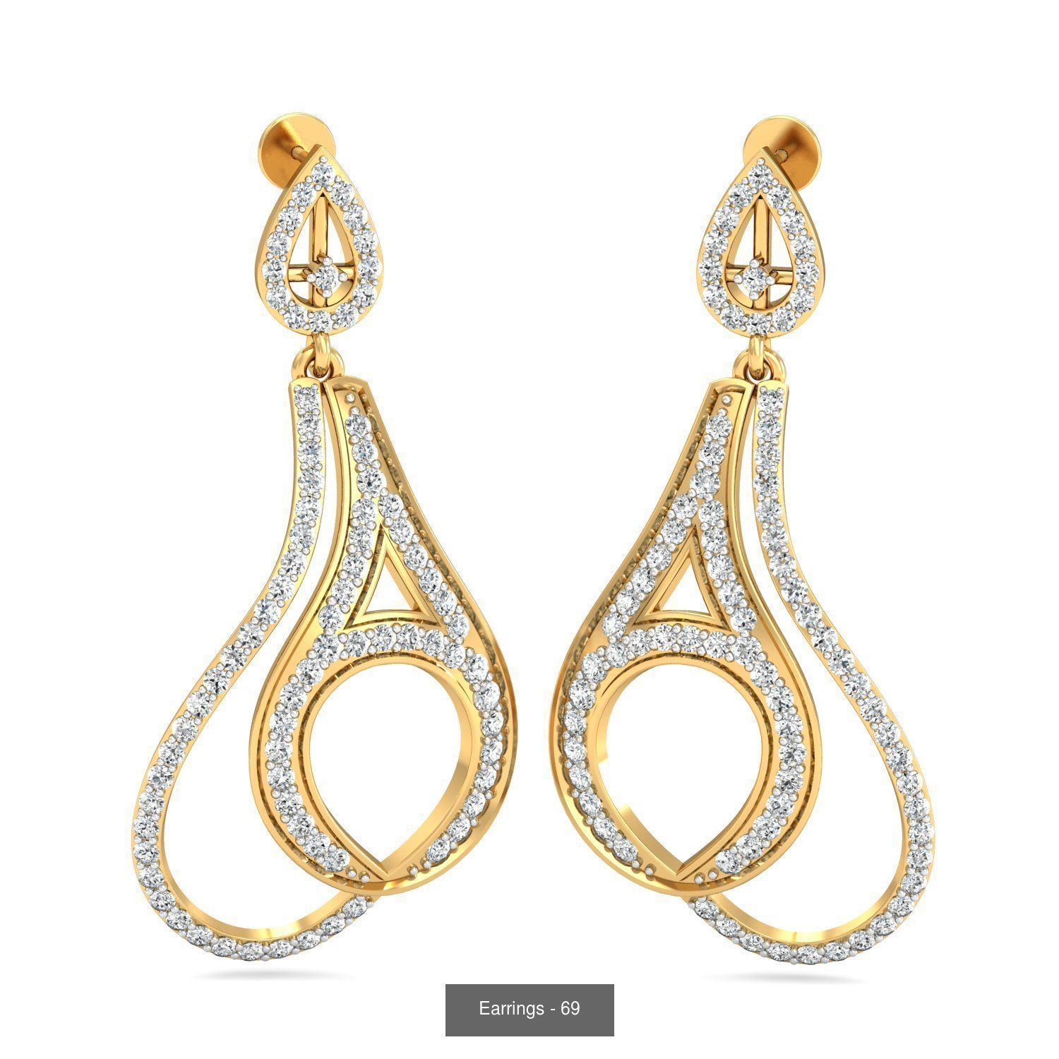 98 Earrings models 3D Model Collection_46