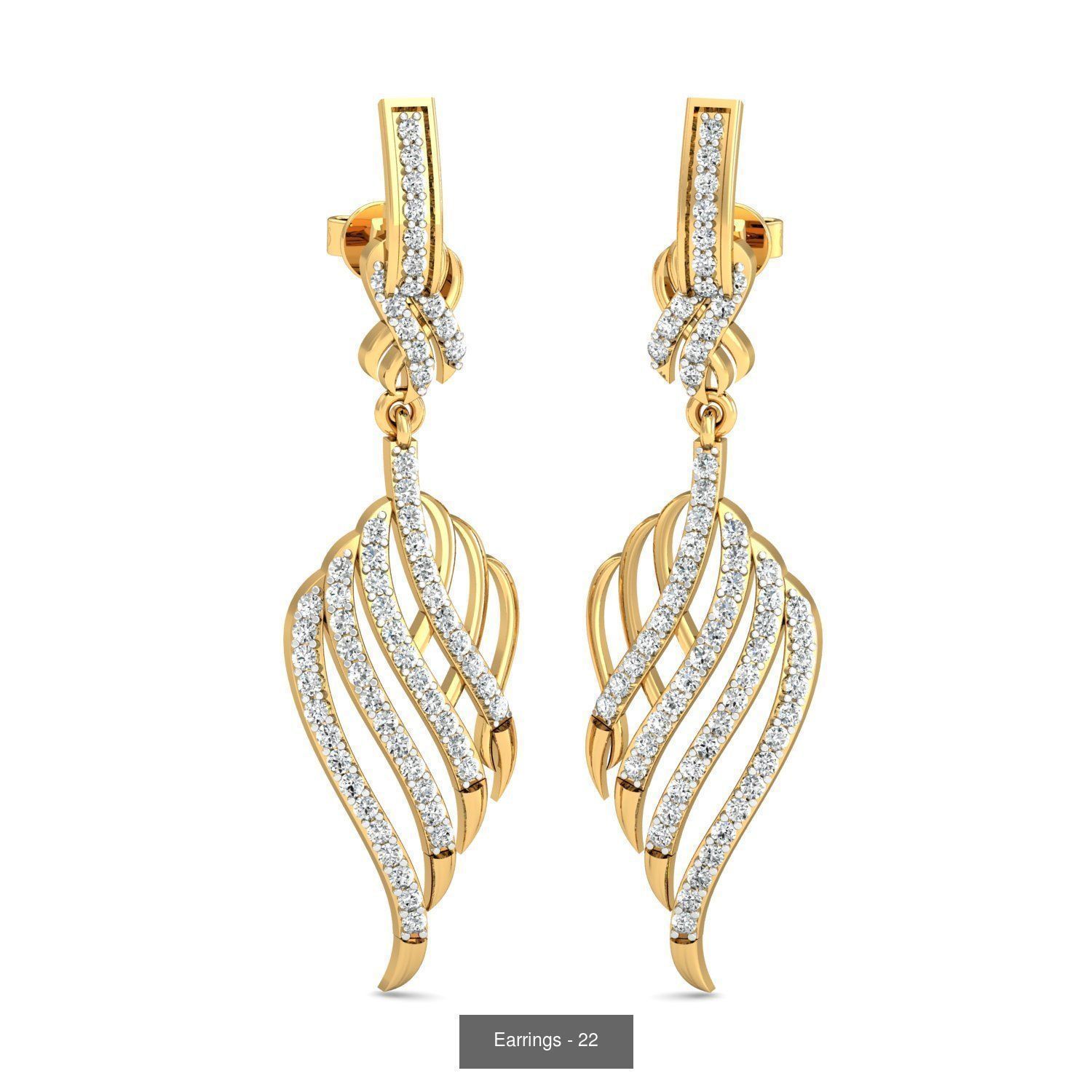 98 Earrings models 3D Model Collection_95