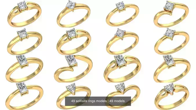 49 solitaire rings models