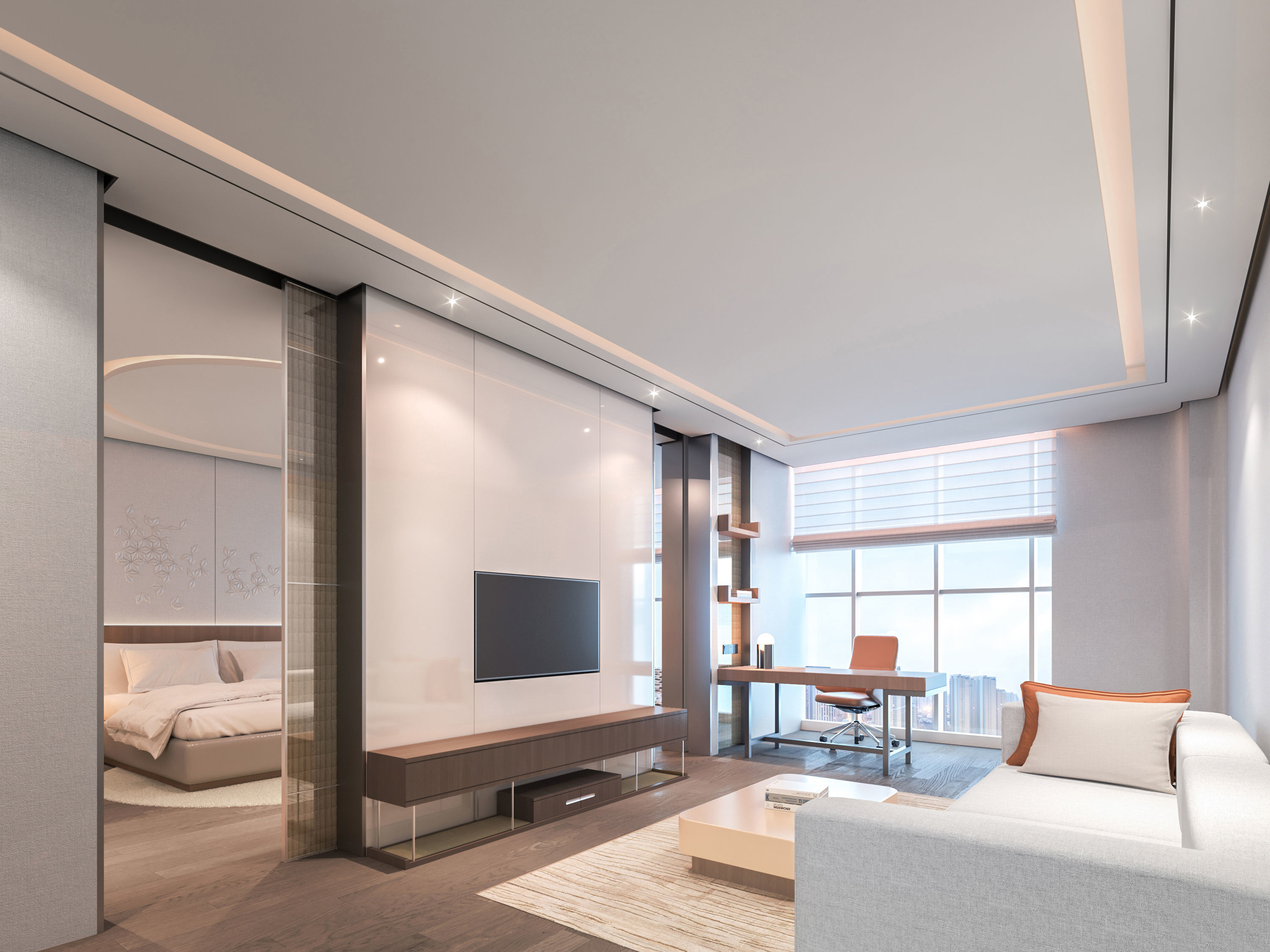 Free Hotel Room 3D SKP model Free 3D model_2