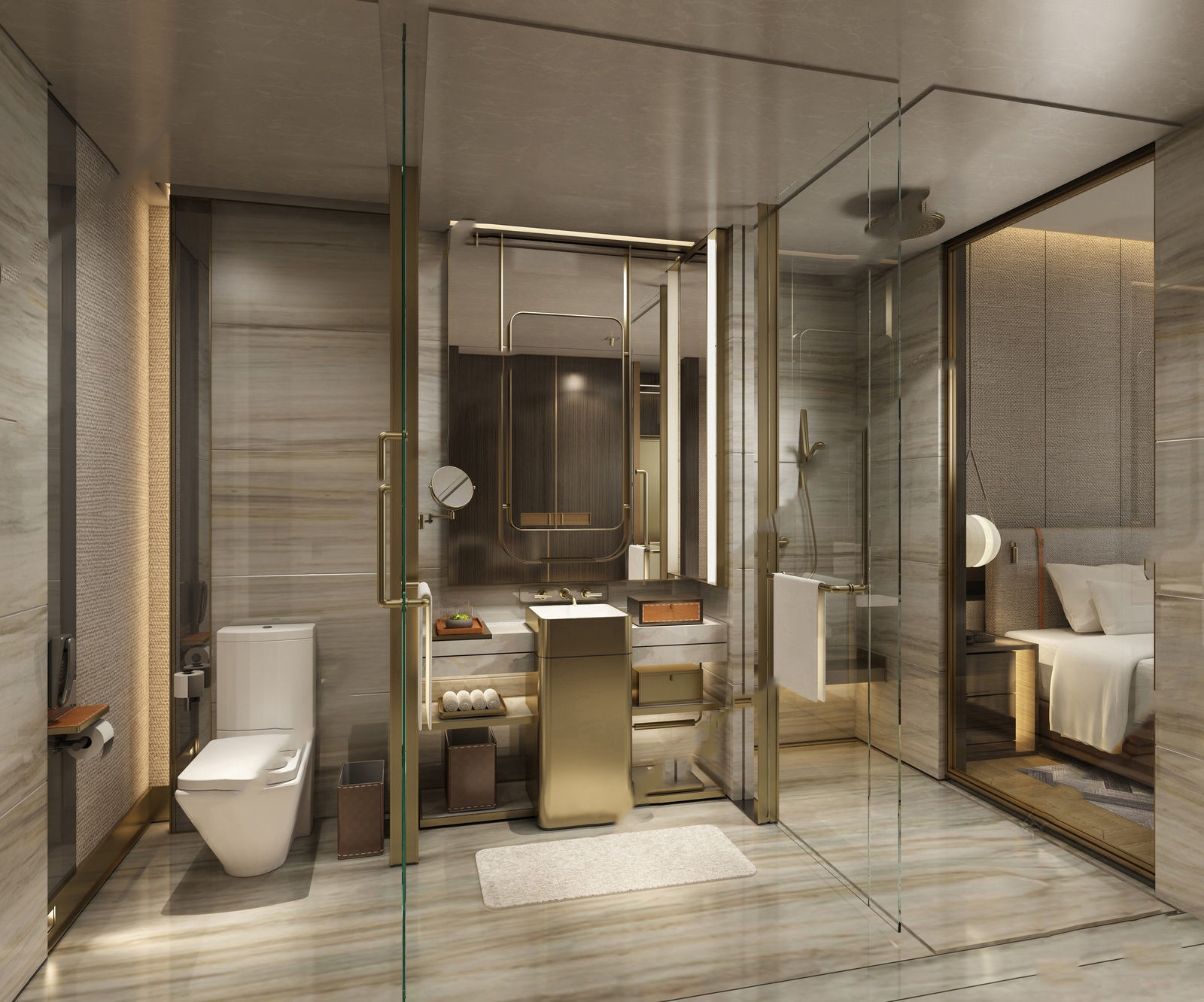 Free Hotel Room 3D SKP model Free 3D model_2