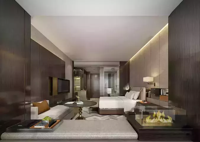 Free Hotel Room 3D SKP model