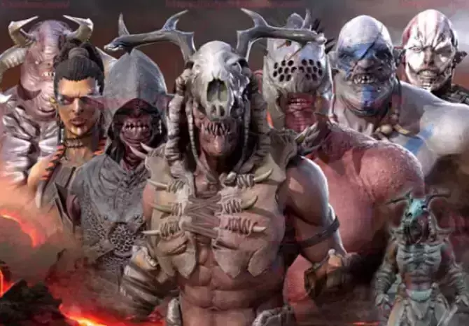 7 ORC Character Unity 3D Characters 3D with bone binding action  3D model