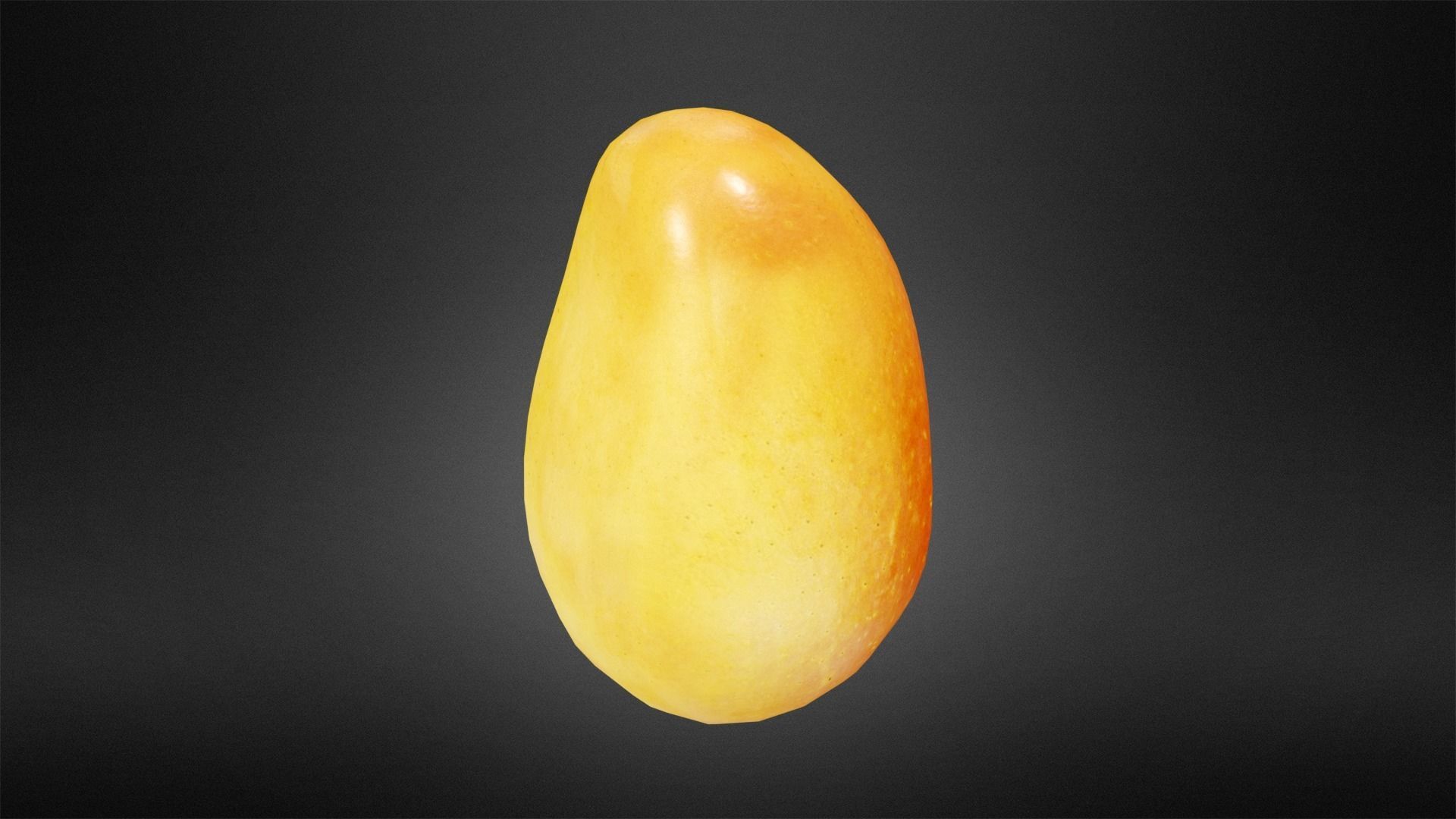 Mango papaya Low-poly 3D model_1