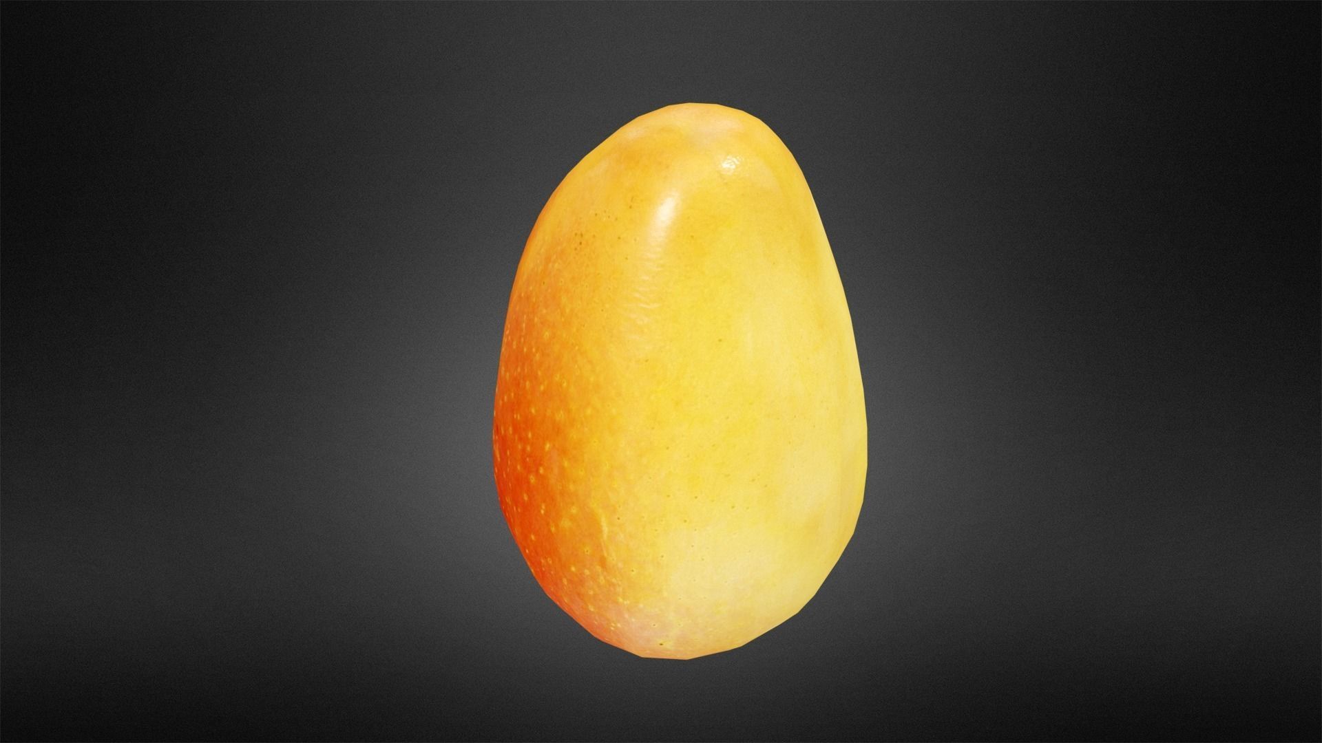 Mango papaya Low-poly 3D model_2