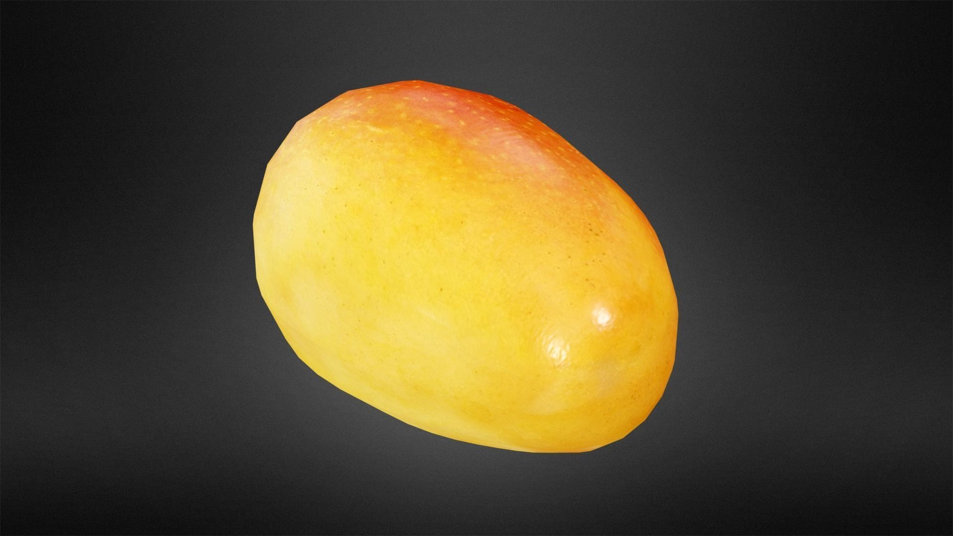 Mango papaya Low-poly 3D model_4