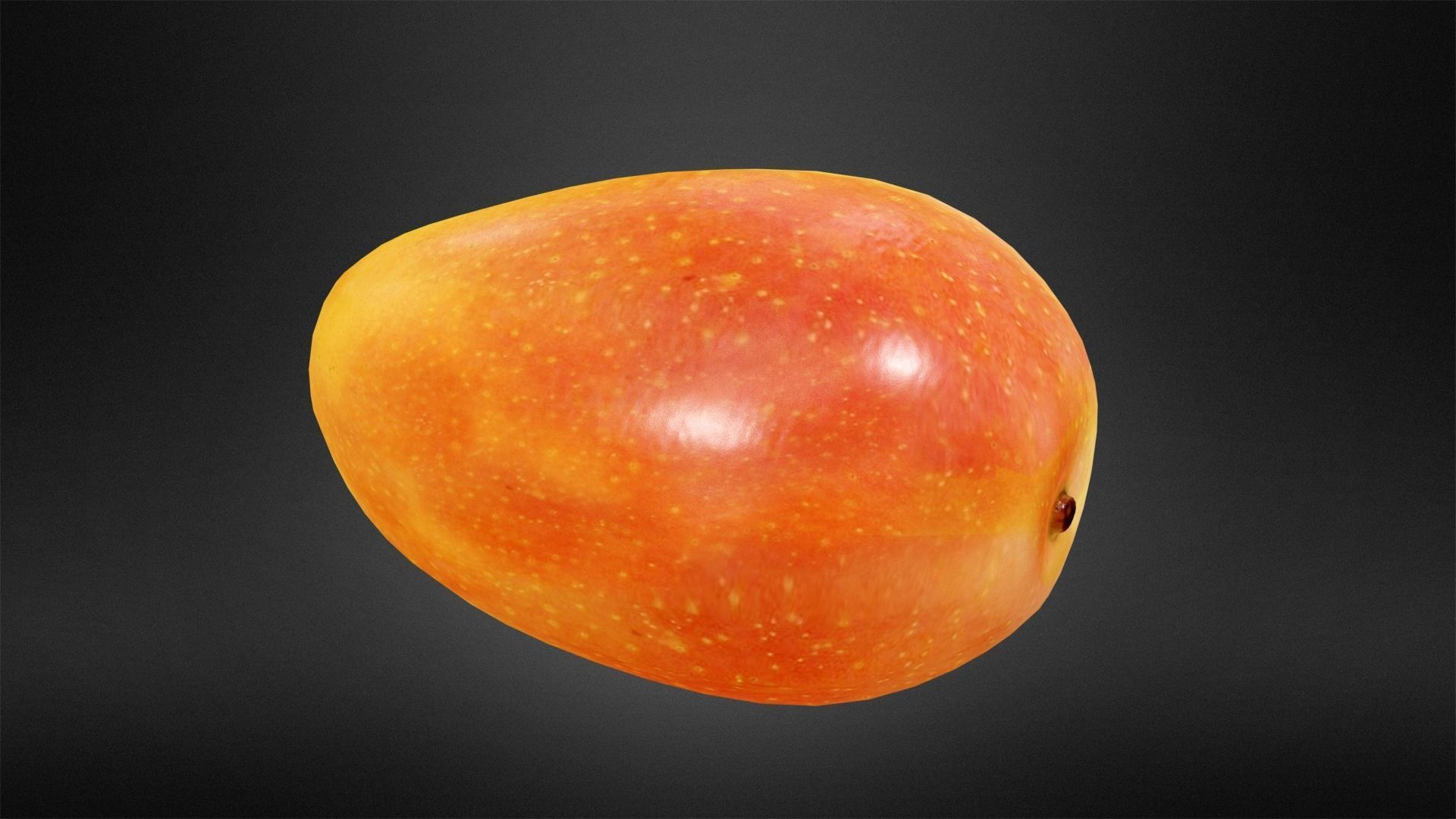 Mango papaya Low-poly 3D model_3