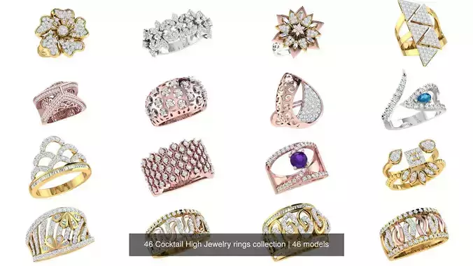 46 Cocktail High Jewelry rings collection