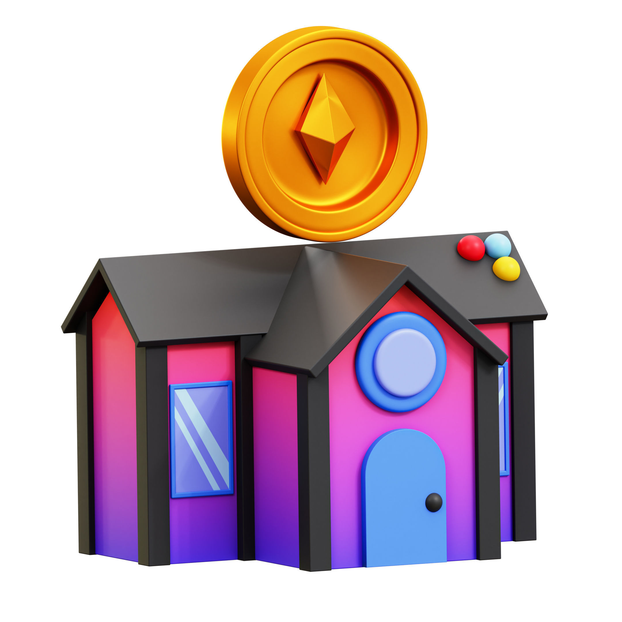 NFT Icon Pack 3D Model Low-poly 3D model_15