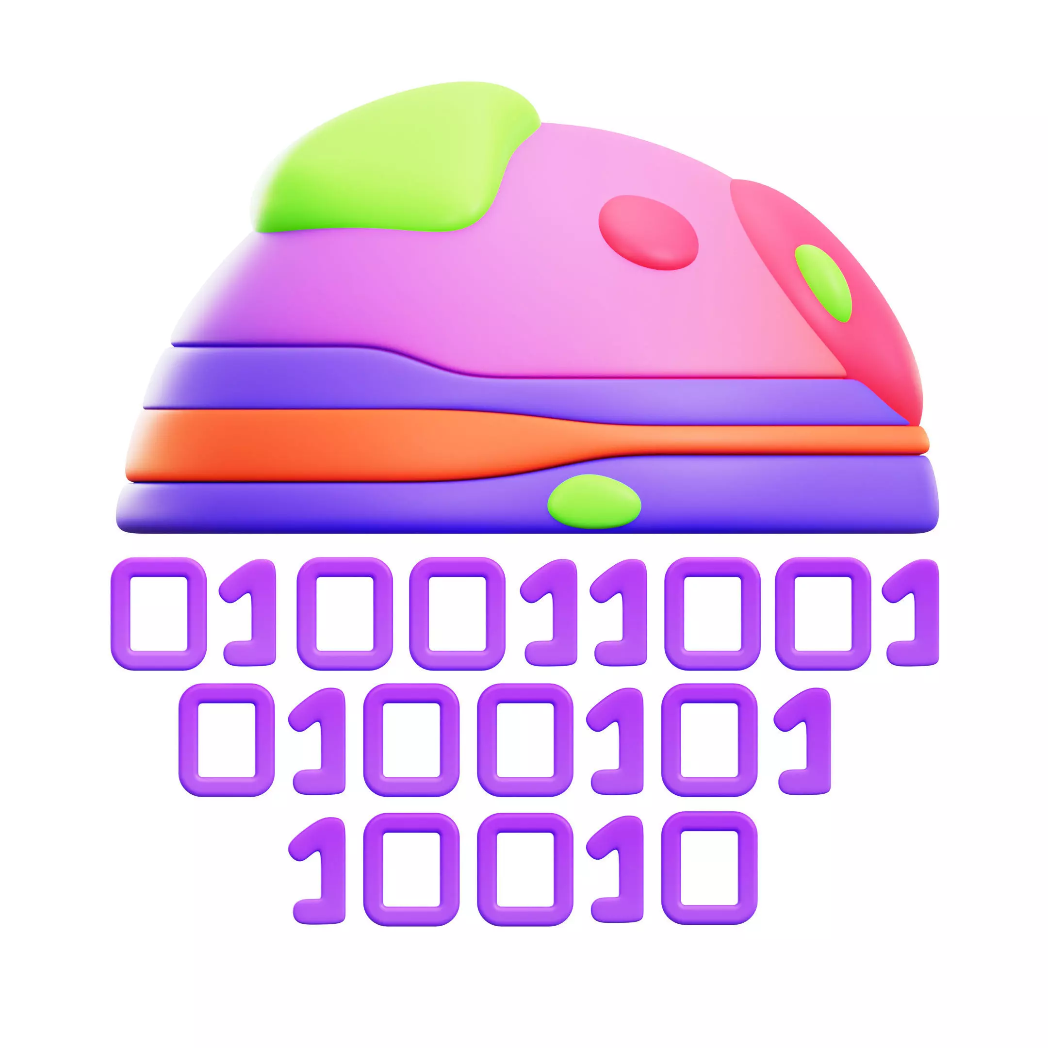 Nft Code Low-poly 3D model_0