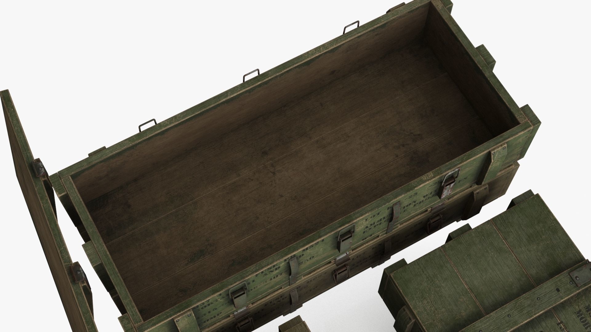 Ammo Boxes Low-poly 3D model_11
