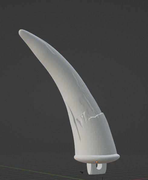 Tiger Tooth Keychain 3D print model_1