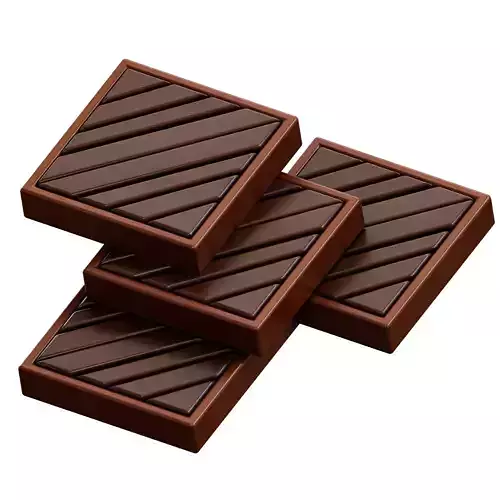 Marked Chocolate Bar Low-poly 3D model