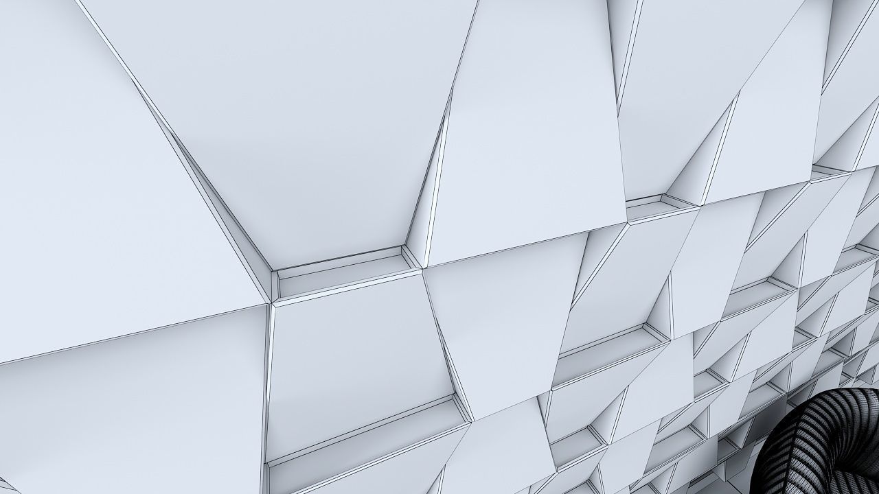 3d wall panel Low-poly 3D model_5