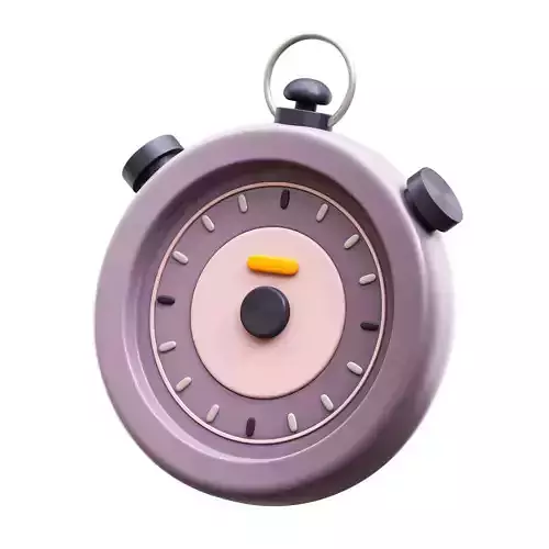 Stopwatch Low-poly 3D model
