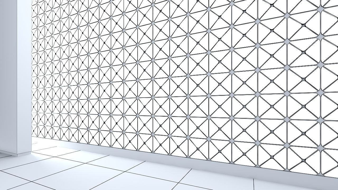 3d Wall Panel Low-poly 3D model_4