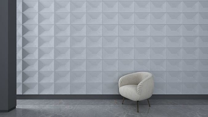 3d wall panel Low-poly 3D model