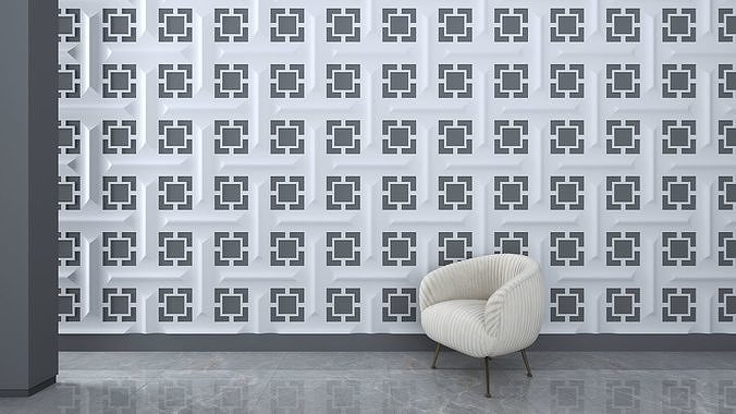 3d wall panel Low-poly 3D model
