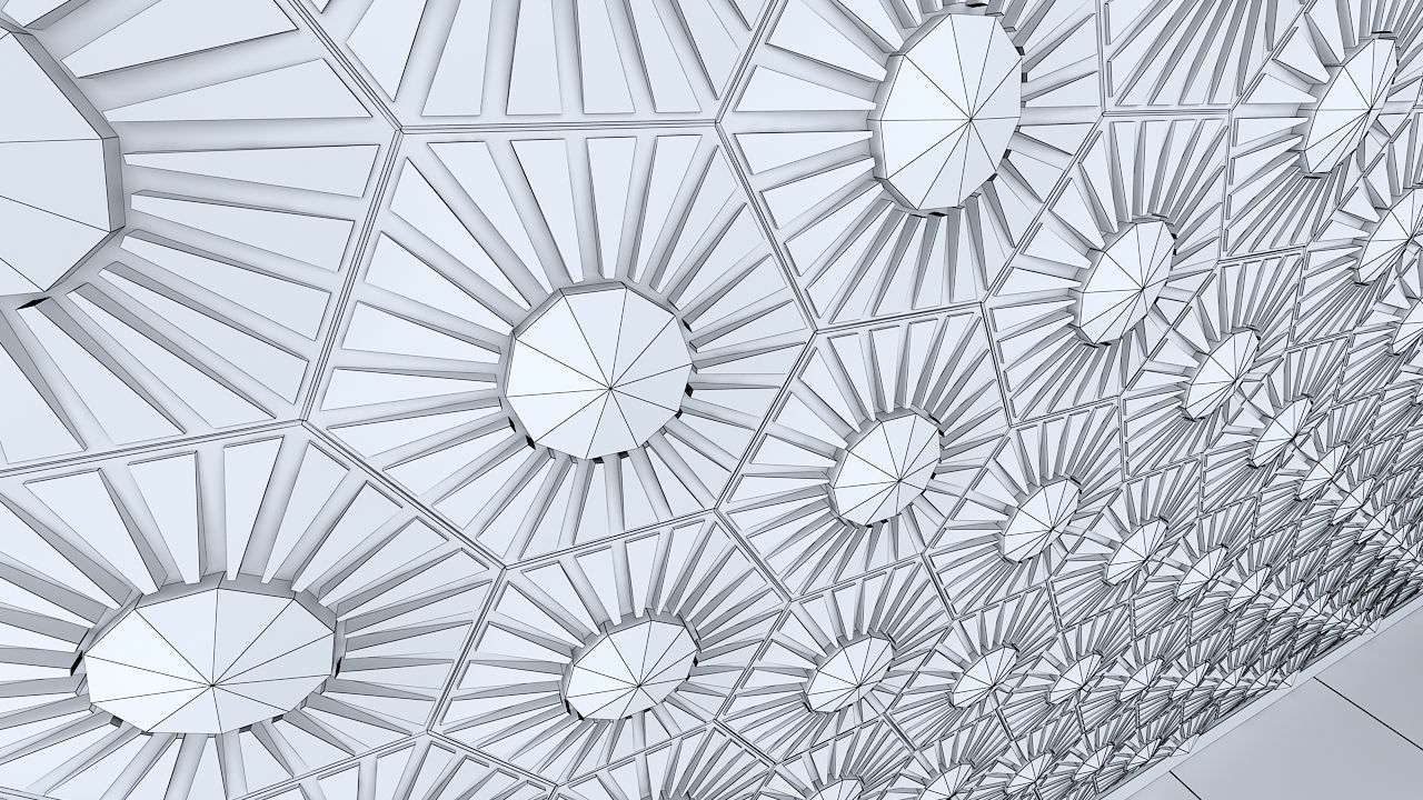 3d wall panel Low-poly 3D model_5