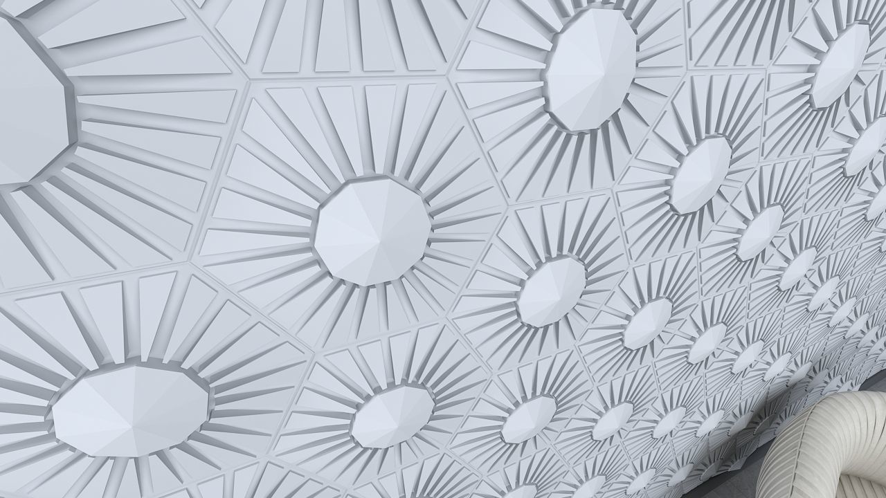 3d wall panel Low-poly 3D model_2