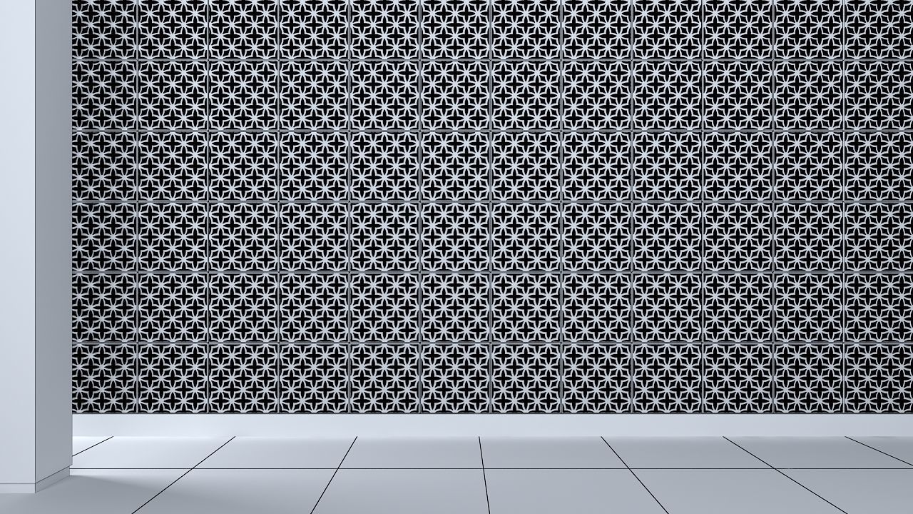 3d wall panel Low-poly 3D model_3