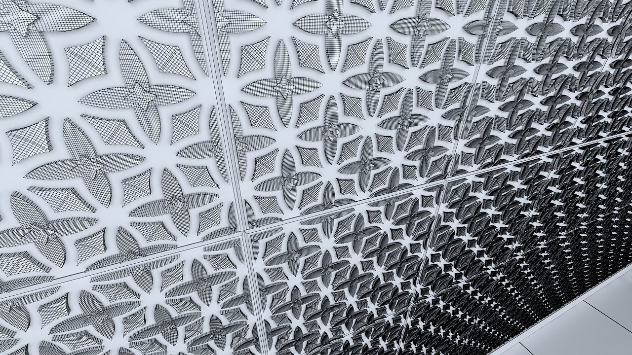 3d wall panel Low-poly 3D model_5