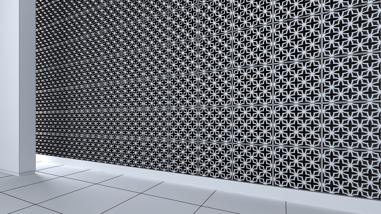 3d wall panel Low-poly 3D model_4
