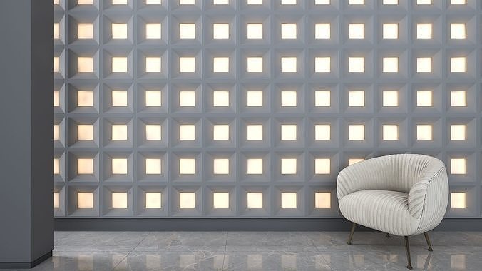 3d wall panel Low-poly 3D model