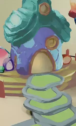 Low Poly house Free 3D model