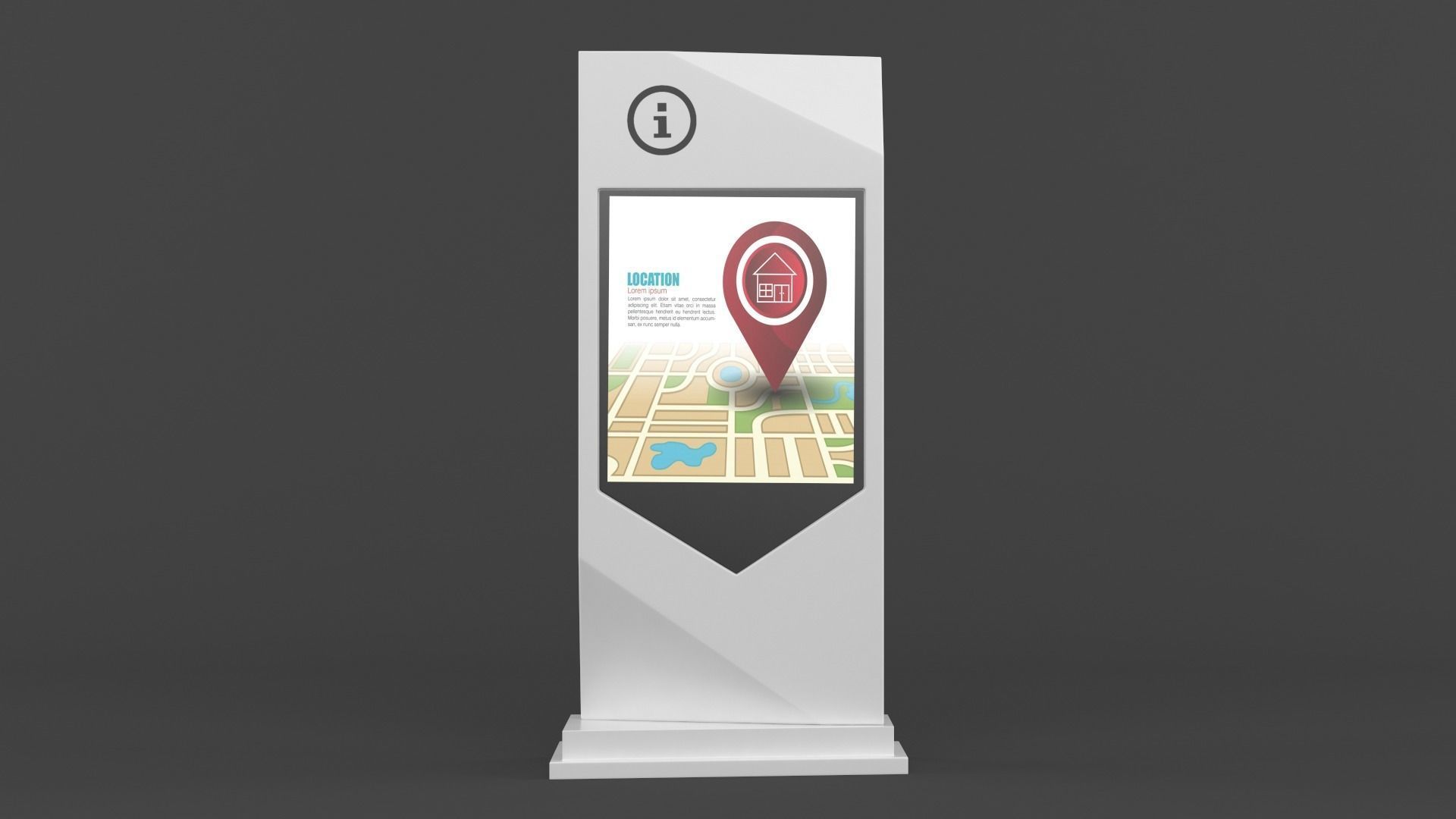 Information Kiosk 3D model_1