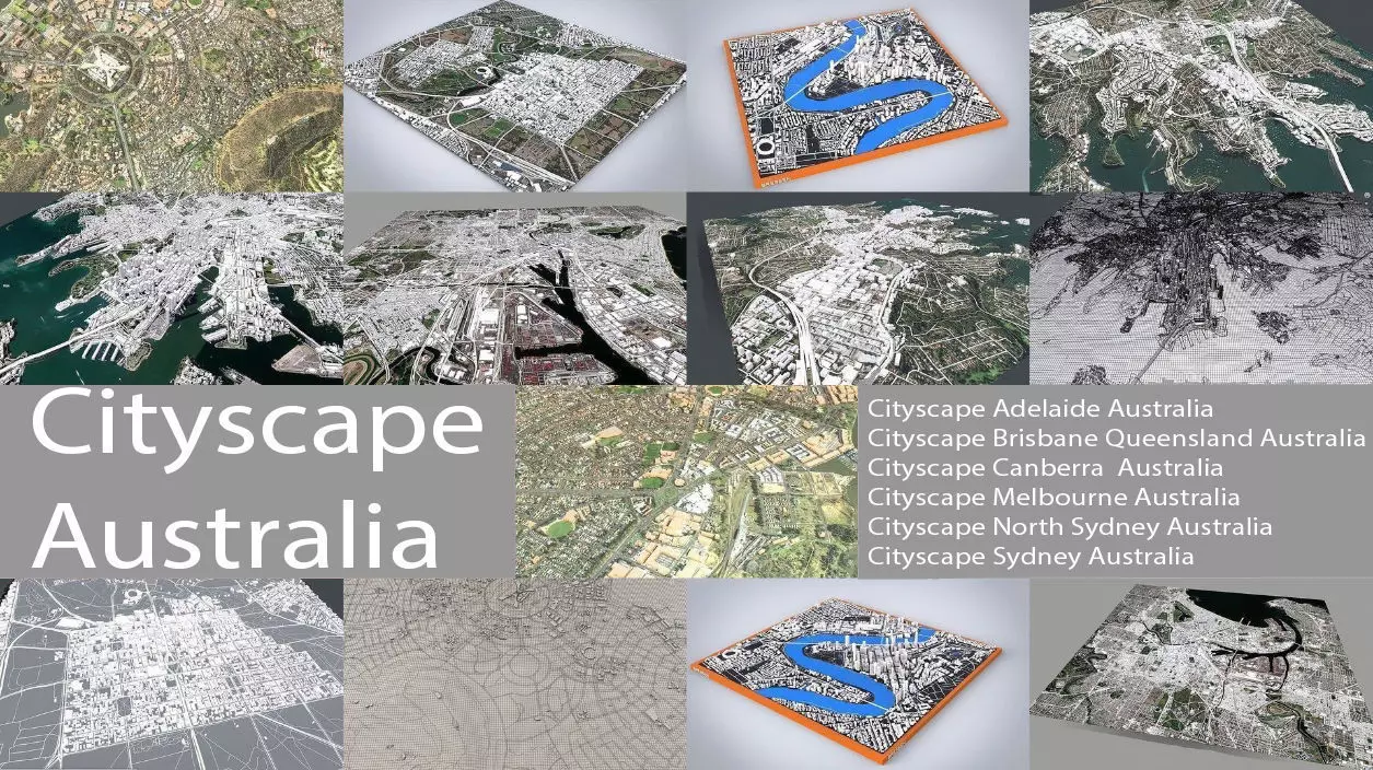 6 Cityscape in Australia 3D Model Collection_0