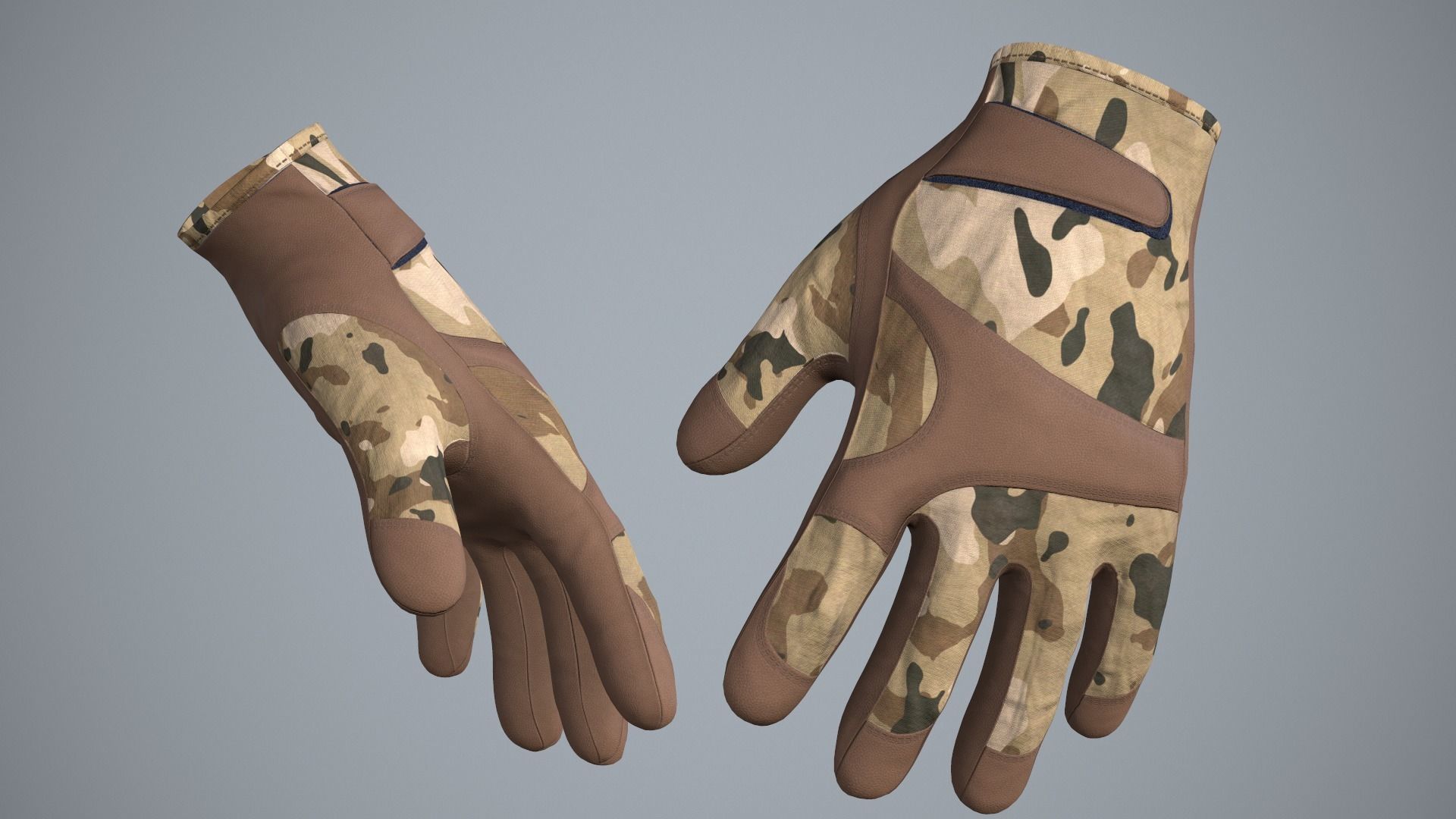 Gloves 02 Low-poly 3D model_13