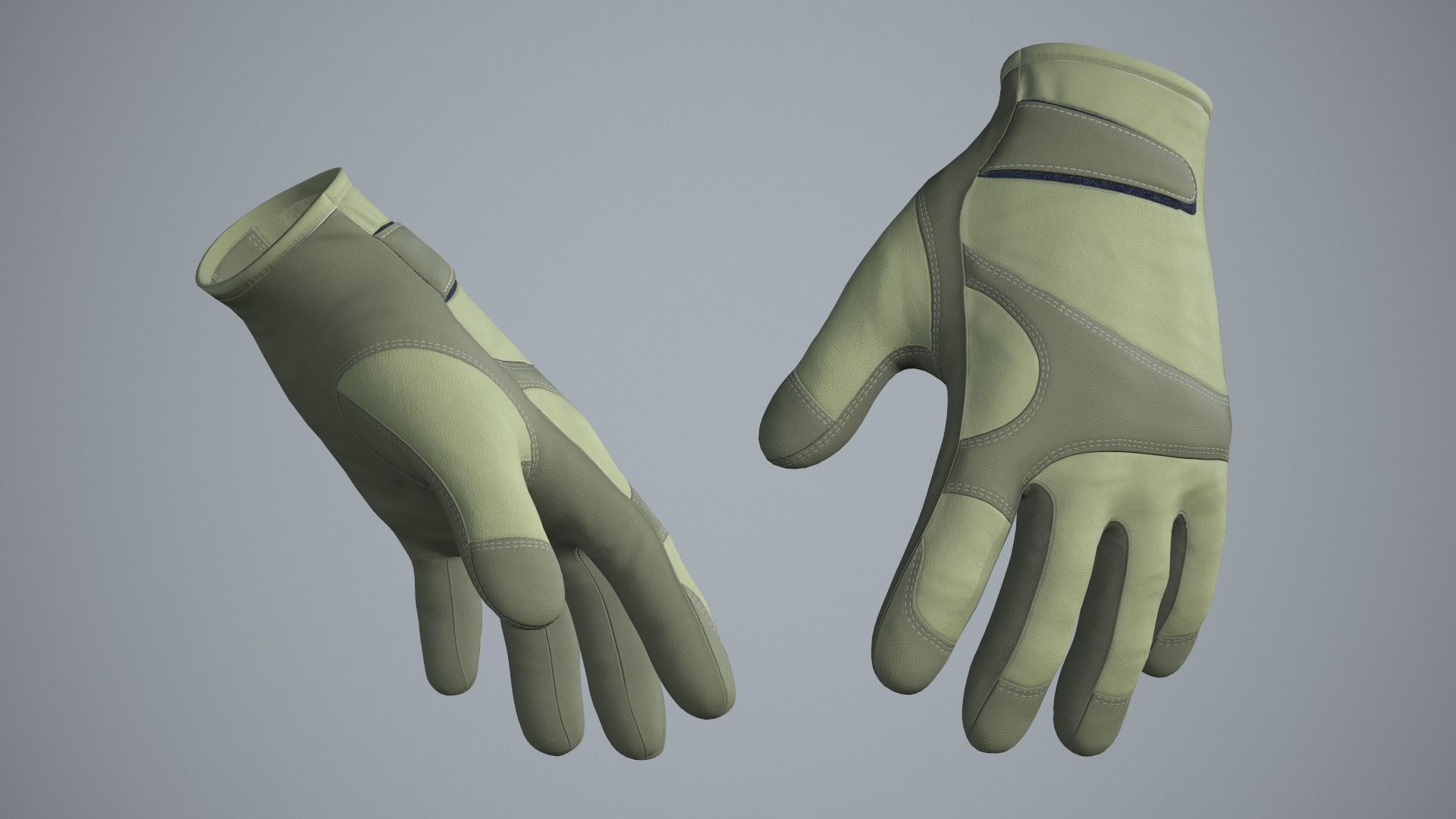 Gloves 02 Low-poly 3D model_5