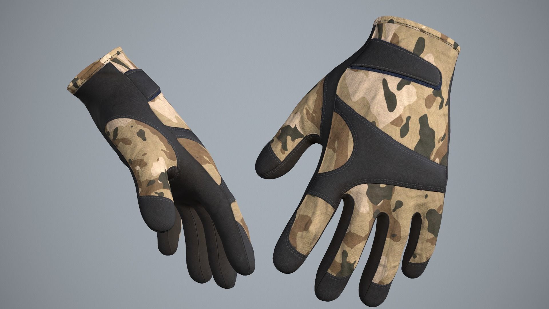 Gloves 02 Low-poly 3D model_10