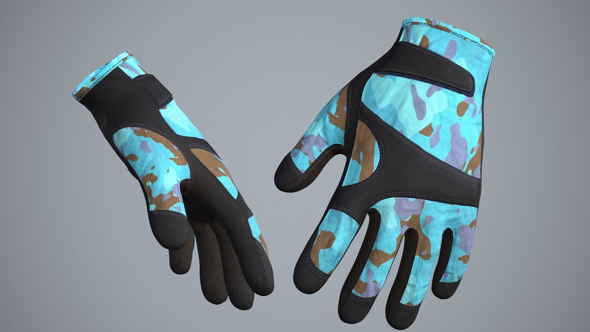Gloves 02 Low-poly 3D model_11