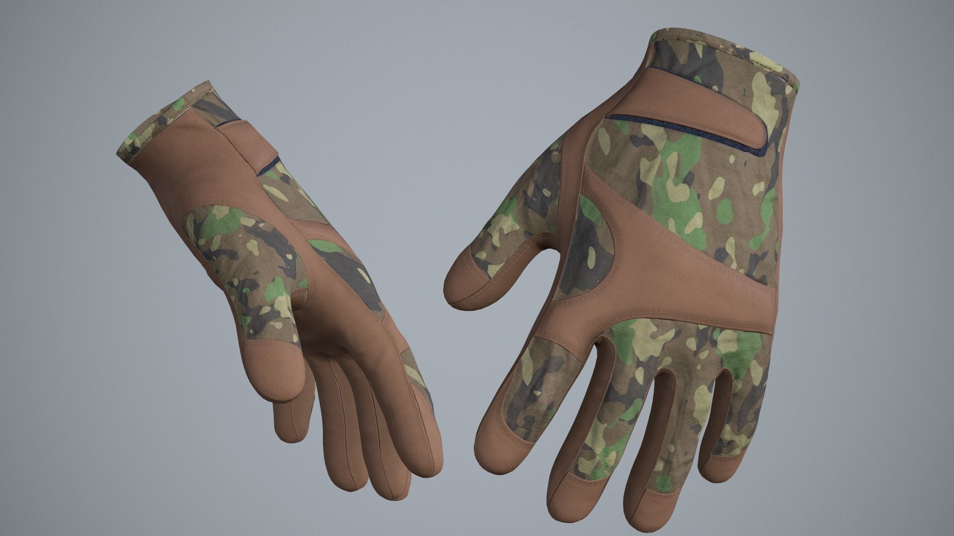 Gloves 02 Low-poly 3D model_9