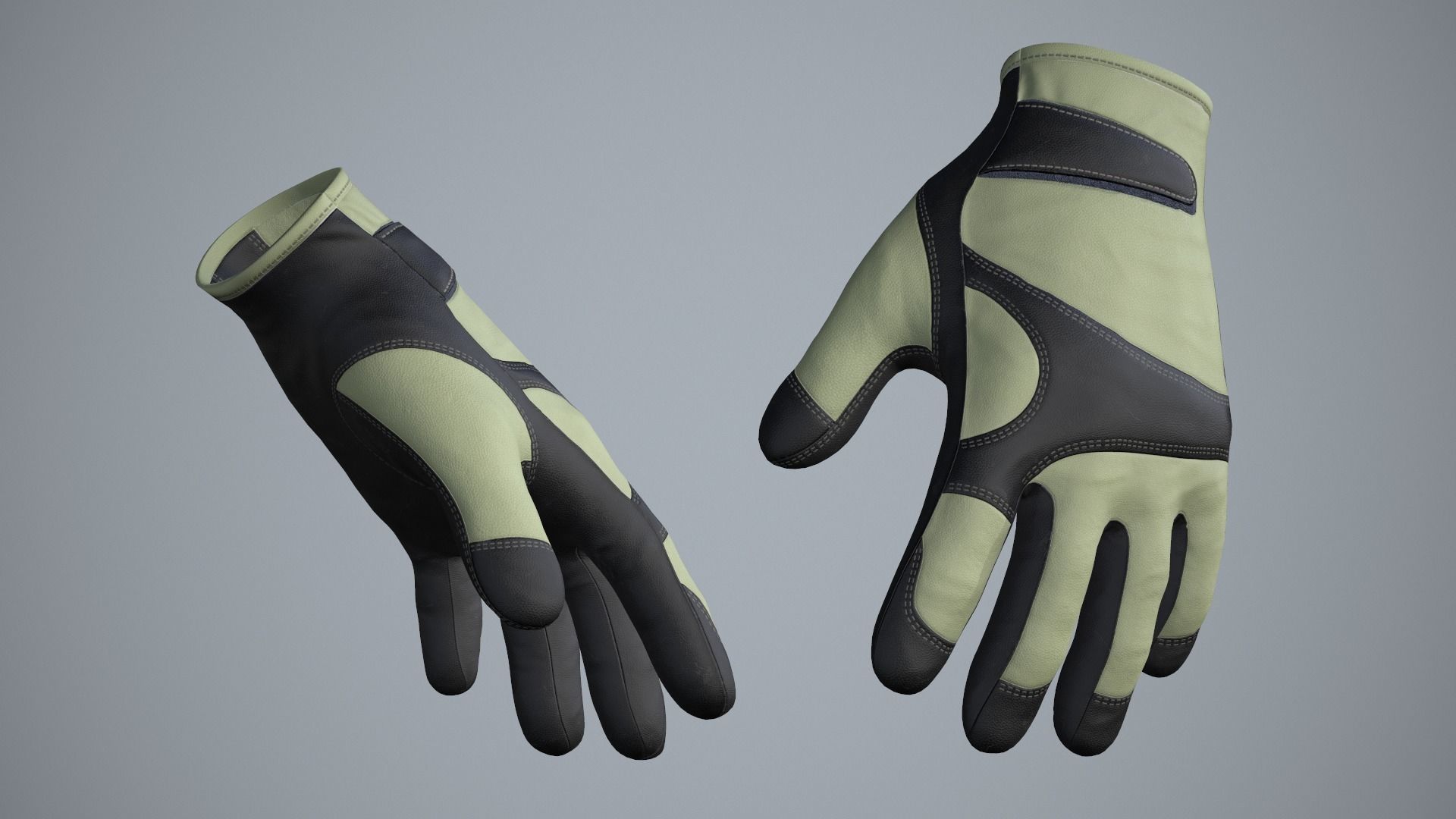 Gloves 02 Low-poly 3D model_6