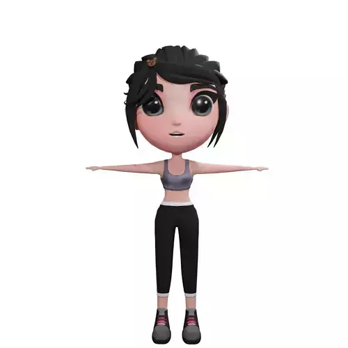 Chibi Character Stylized Low-poly 3D model